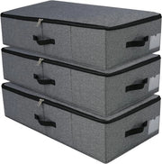 Set di contenitori per sottoletto con coperchio - set di 3 - nero-grigio