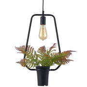 Lampada a sospensione trapezio nera E27 Soren Polux