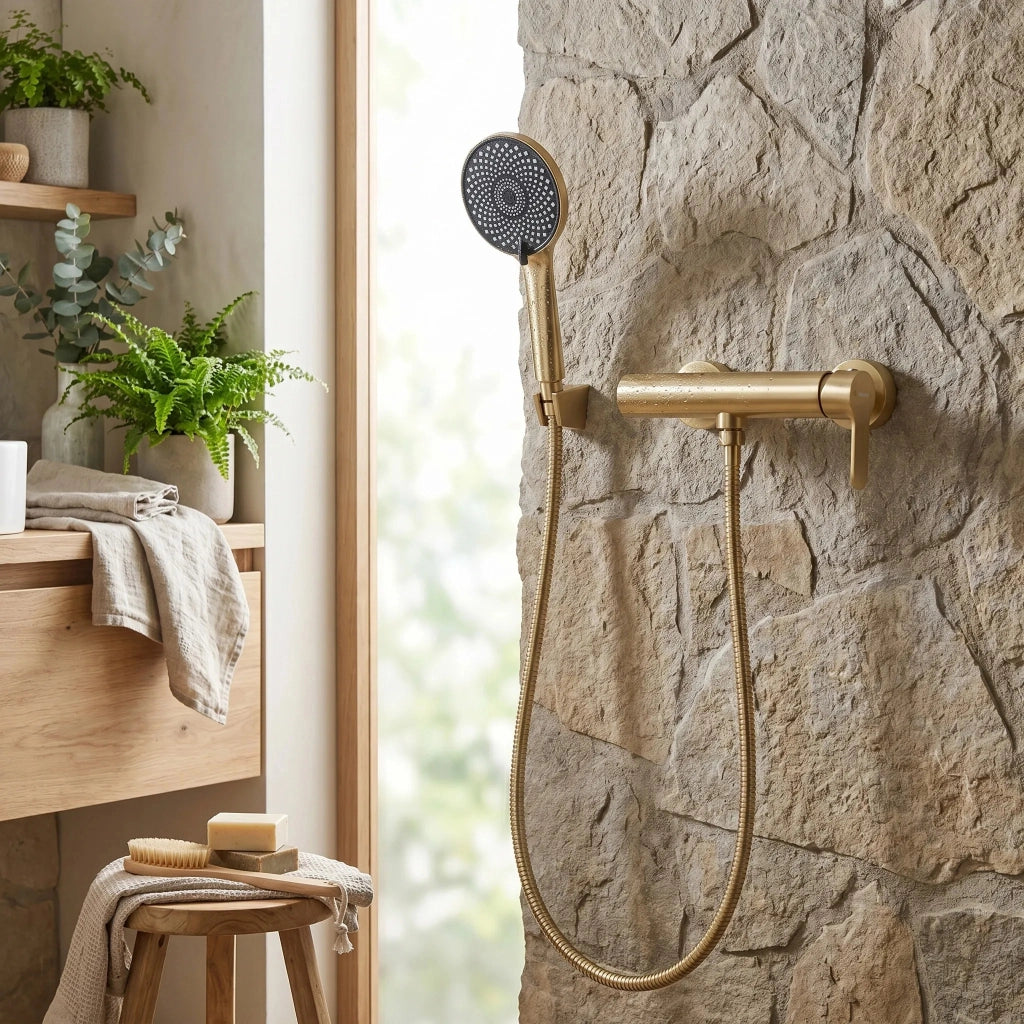 Rubinetto Doccia Rea Arcos Brush Gold