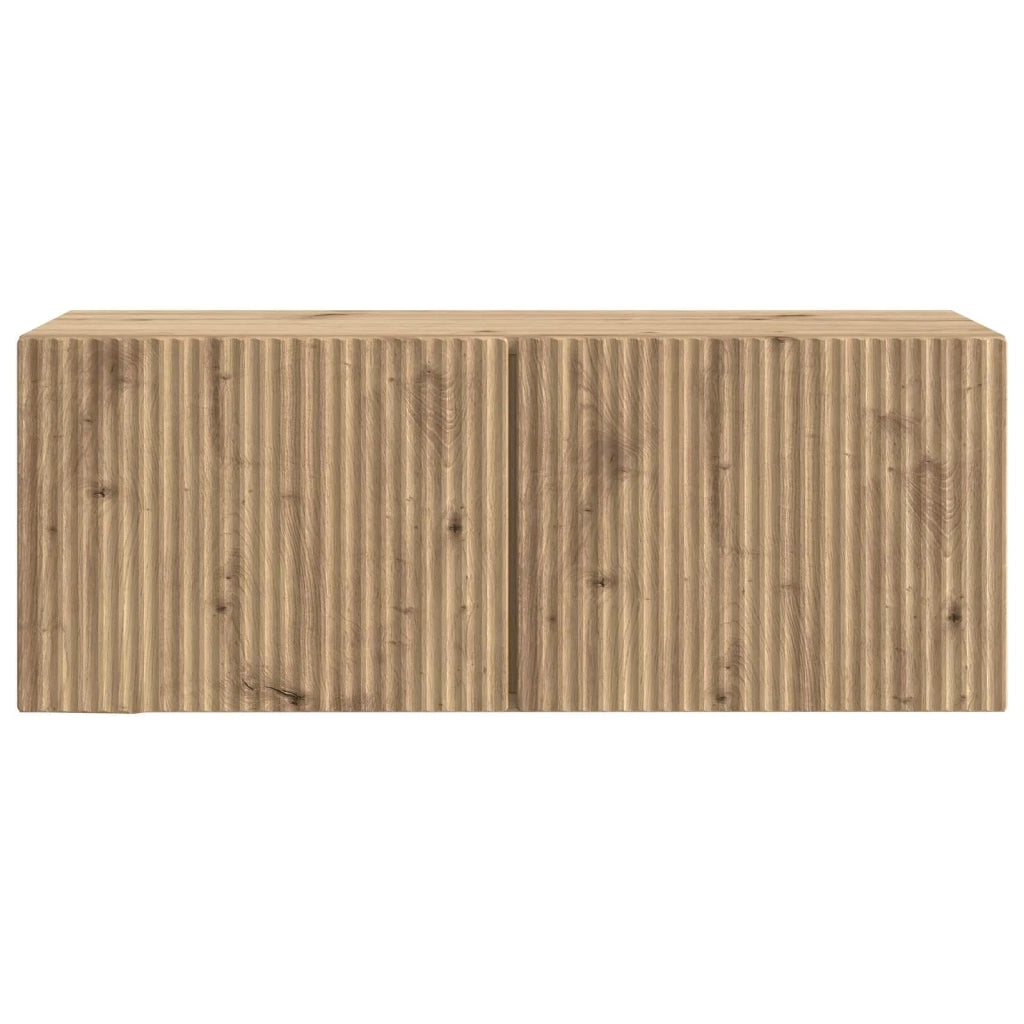 Mobile TV da Muro | Armadietto TV | Mobile Porta TV Rovere Artigianale 78,5 x 31 x 30 cm