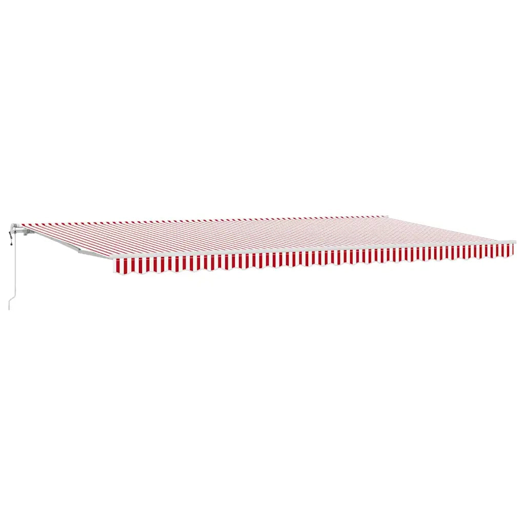 Tettuccio Elettrico Retrattile Rosso e Bianco 600 × 350 cm 3331719