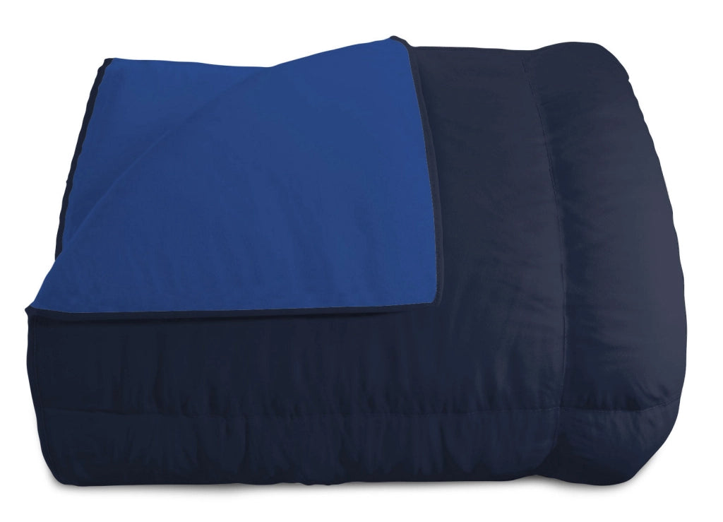 Trapunta Invernale Matrimoniale Doubleface 300gr Blu Scuro/Blu Royal