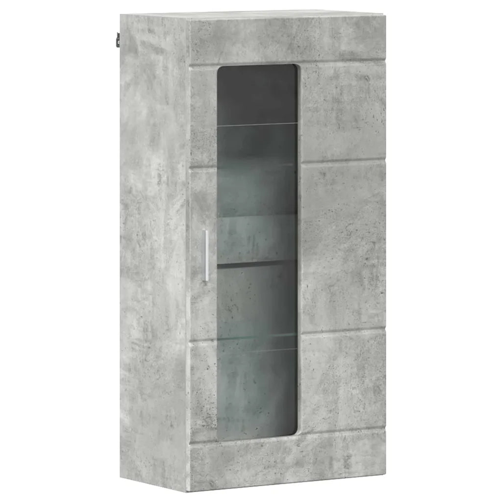 Set mobile TV FLORIN 3 pz | Armadietto TV | Mobile Porta TV Grigio cemento Legno multistrato