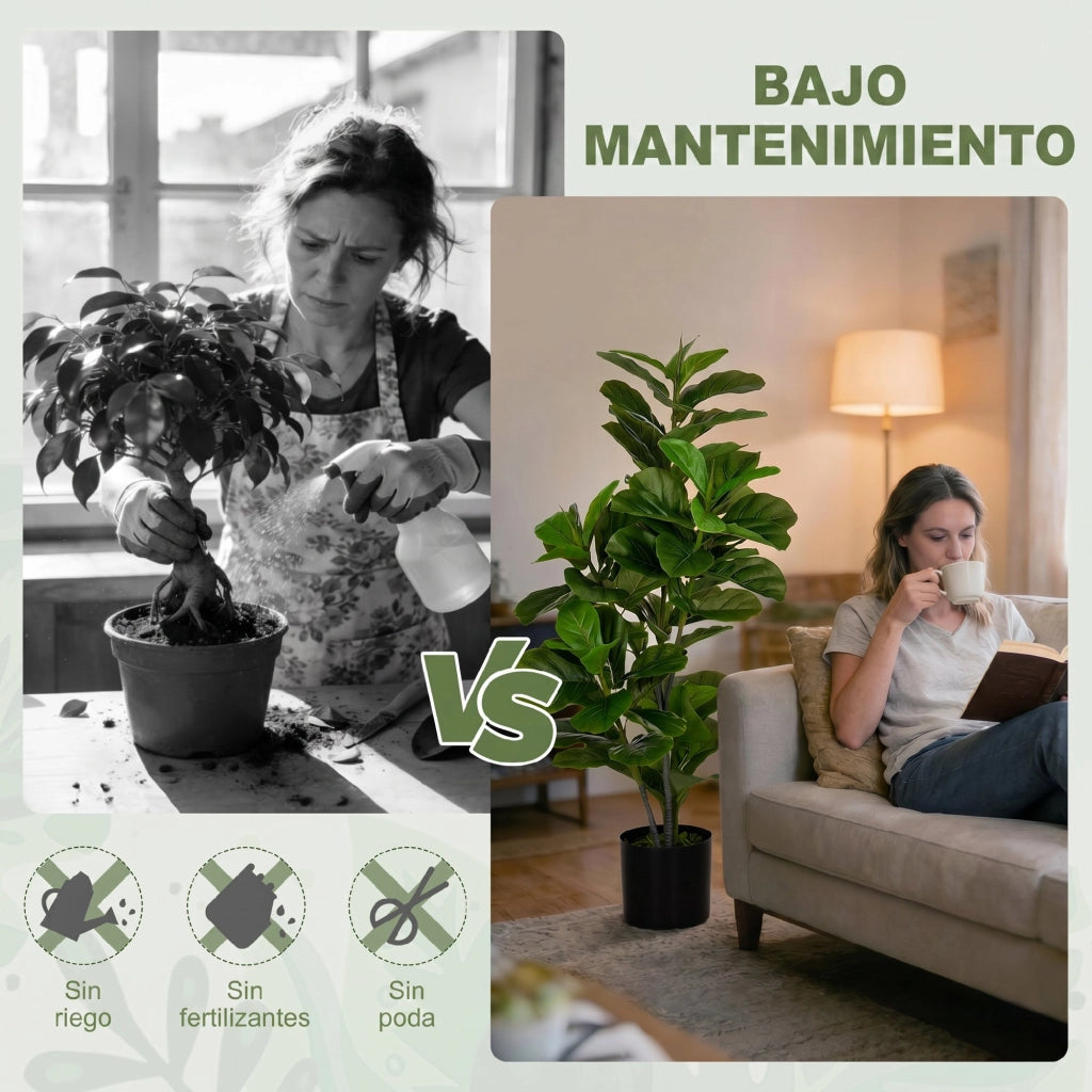 Pianta Artificiale Ficus ¨C Minimal ¨C Verde 110 cm