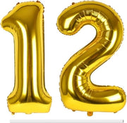 Decorazione per Festa - Pallone XXL 83 cm - Pallone Cifra 0-9 - Pallone di Materia Plastica - Decorazione per Compleanno - Materia di Alluminio - Tessitura Metallizzata