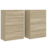 Buffet credenza cassettiera armadio mobile contenitore organizer per cucina soggiorno salotti set da 2 Sonoma 60 x 31 x 84 cm legno ingegnerizzato marrone 02_0036818
