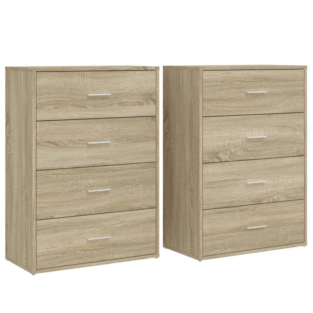 Buffet credenza cassettiera armadio mobile contenitore organizer per cucina soggiorno salotti set da 2 Sonoma 60 x 31 x 84 cm legno ingegnerizzato marrone 02_0036818