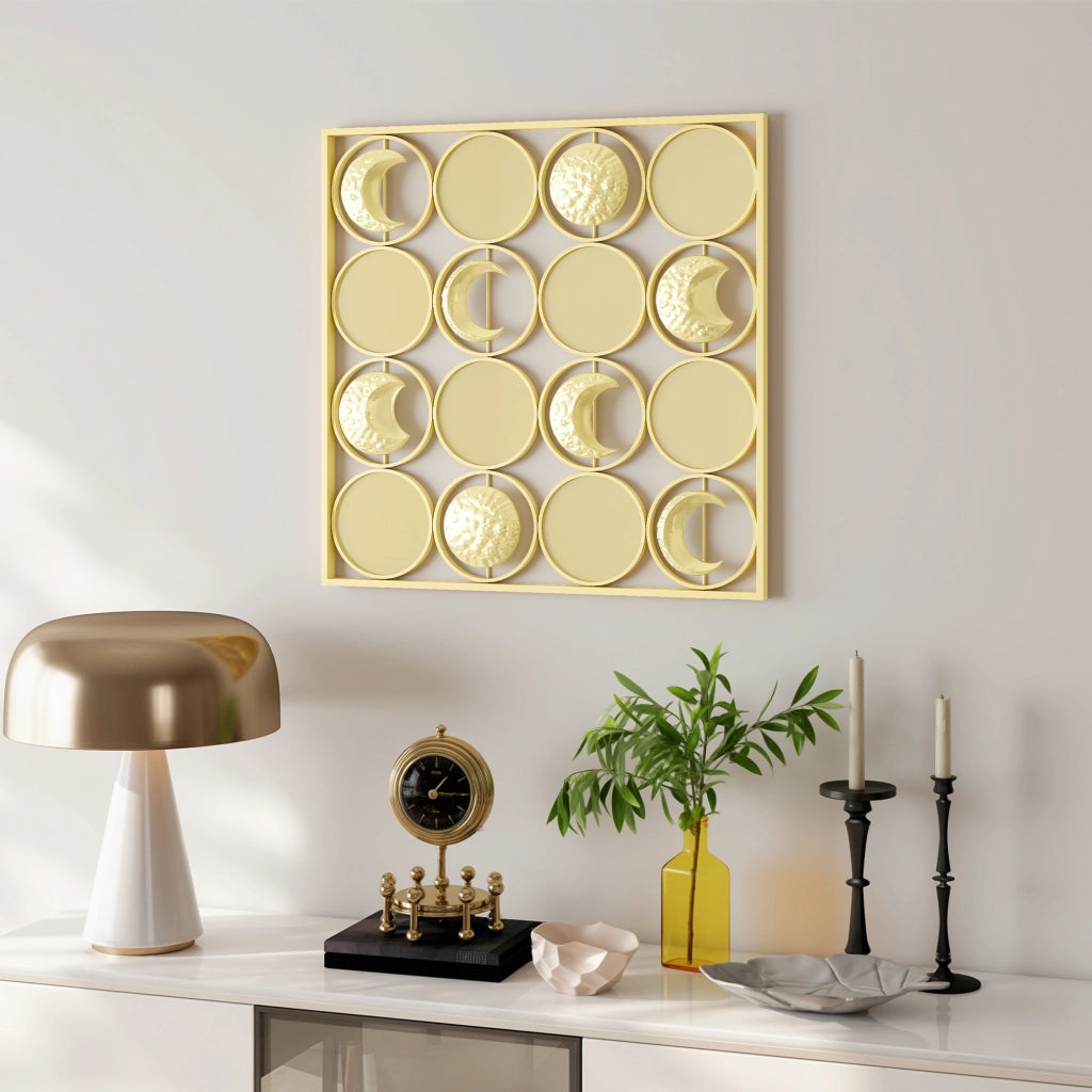 Decorazione Lunare Multidirezionale con Dischi ¨C Minimal ¨C Oro