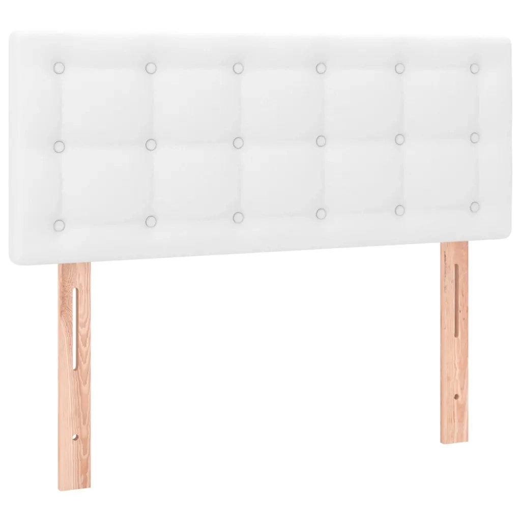 Giroletto Molle con Materasso e LED Bianco 90x190 cm Similpelle