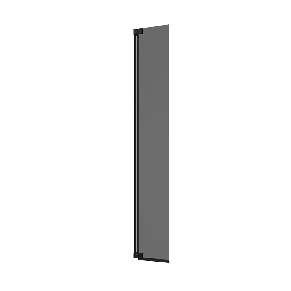 Anta girevole paraspruzzi da 30cm vetro fumé 10mm e profili neri