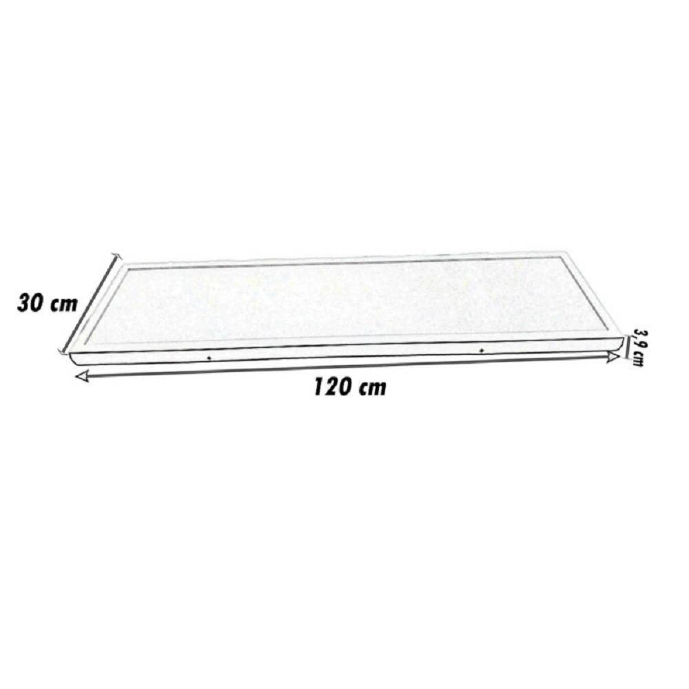 Trade Shop - Plafoniera Soffitto 120x30cm Pannello Led 40w 3 Colorazioni Di Luce Lp120-40w-3c -