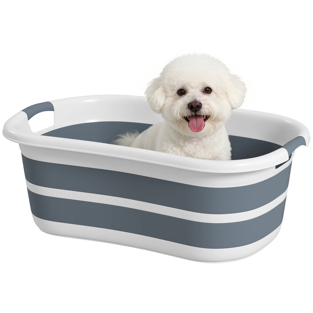 Vasca da Bagno per Cani ¨C Minimal ¨C Grigia, Pieghevole, Portatile