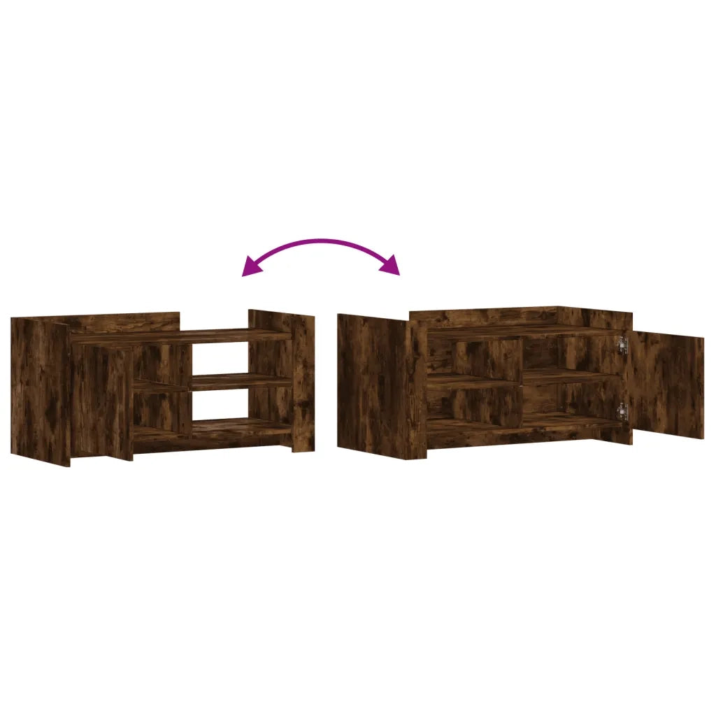 Tavolino salotto | Tavolino da caff¨¨ | Tavolino da Soggiorno Rovere Fumo 100x50x50 cm in Legno Multistrato