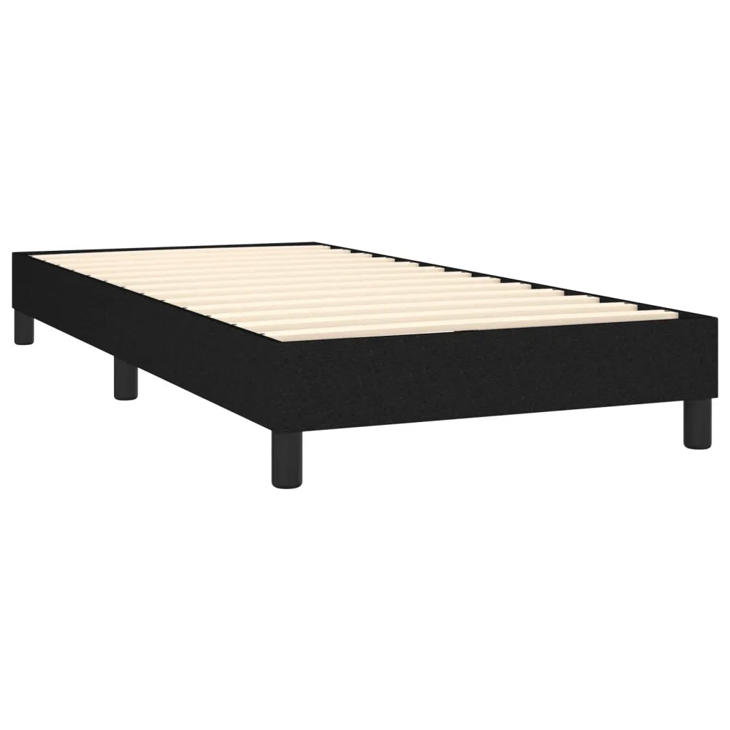 Struttura Letto a Rete a Molle Nero 100x200 cm in Tessuto 3120494