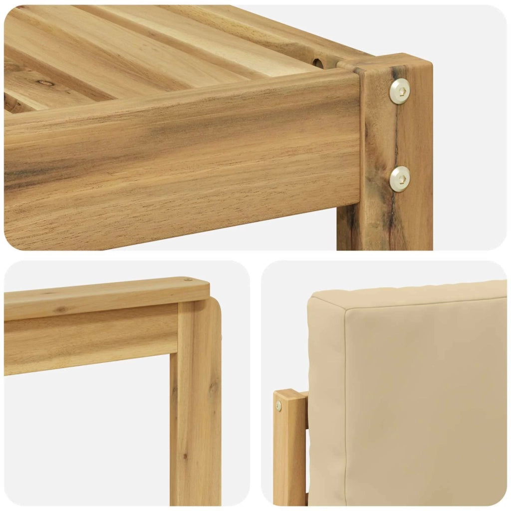 Set di divani da esterno con cuscino 8 pcs Bianco e Beige 3388042