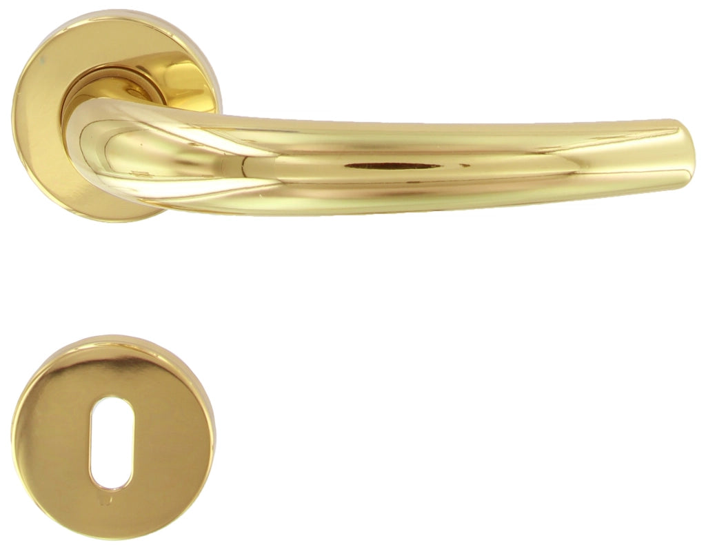 MANIGLIA TORINO ART.160P C/BOCCHETTA ORO LUCIDO- FROSIO BORTOLO- 1,0 pz