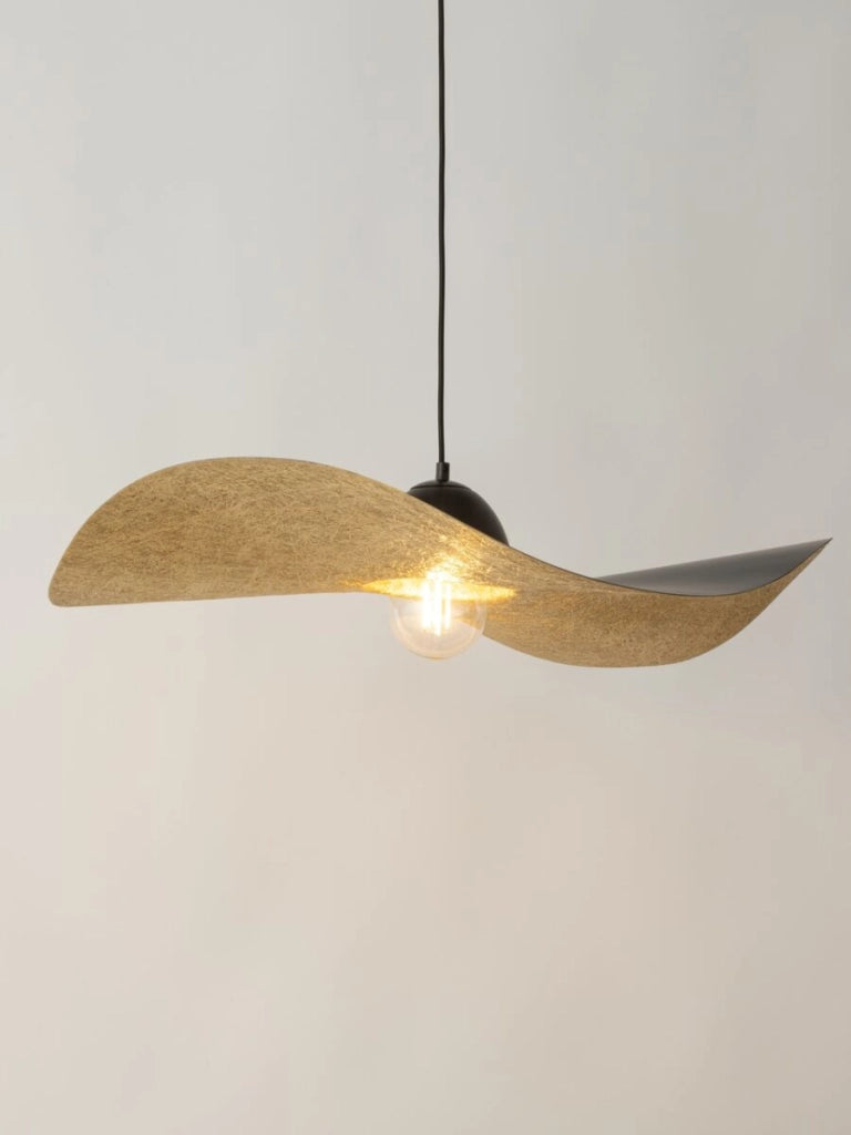 Lampada a sospensione Kapello nero oro 76cm E27 Sigma