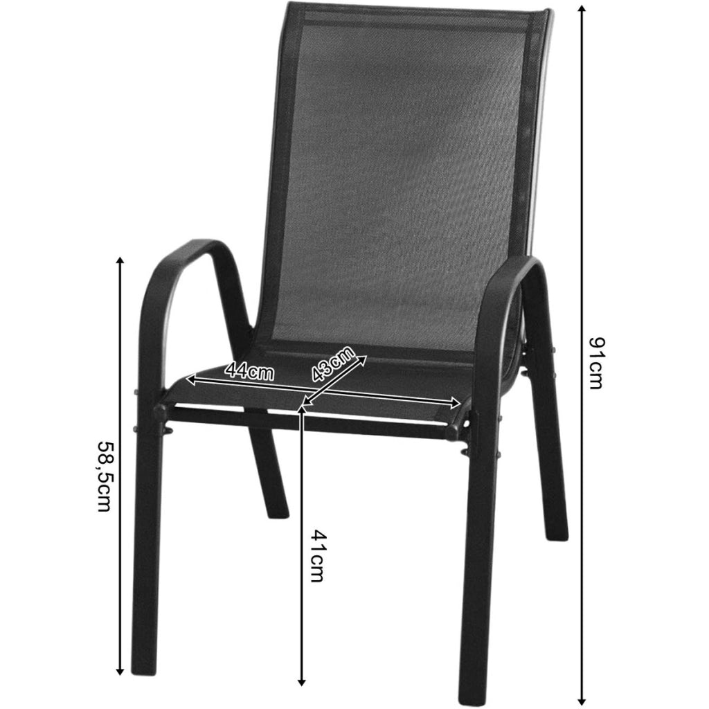 Set da Giardino Island con Tavolo Quadrato e 4 Sedie Sofia