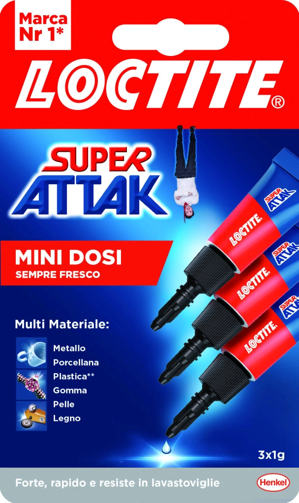 Henkel COLLA SUPER ATTAK MINI DOSI 3x1 gr. 24.00 pz