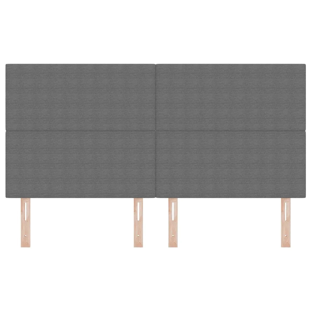 Testiera | Testata Grigio chiaro 180 cm Tessuto in Cords