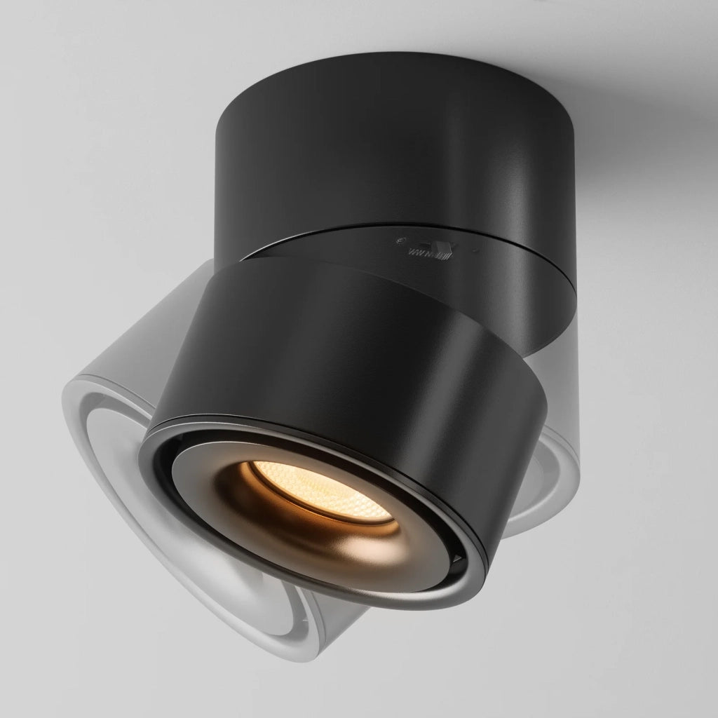 Maytoni Plafoniera moderna Yin 1 luce LED integrato nero alluminio
