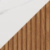 Cassettiera Kokunse Comò a 6 Cassetti 120x42x78 cm Effetto Rovere / Effetto Marmo Bianco [en.casa]