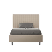 Letto 1 Piazza e Mezzo 120x210 cm con Rete Sunny Tortora