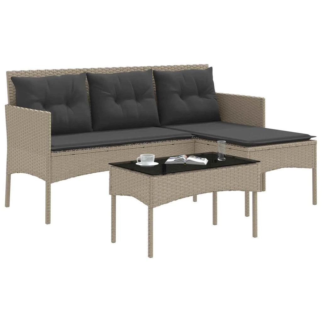 Set Divano da Giardino con cuscino 2 pcs polyrattan 4103808