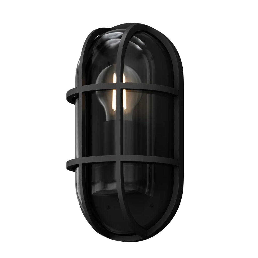 Maytoni Applique moderna Candle 1 luce E27 IP65 nero alluminio