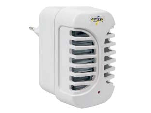 STERMINATORE MINI CON LUCE A LED PER ZANZARE  mm.55x65x95h.    SYNTESY