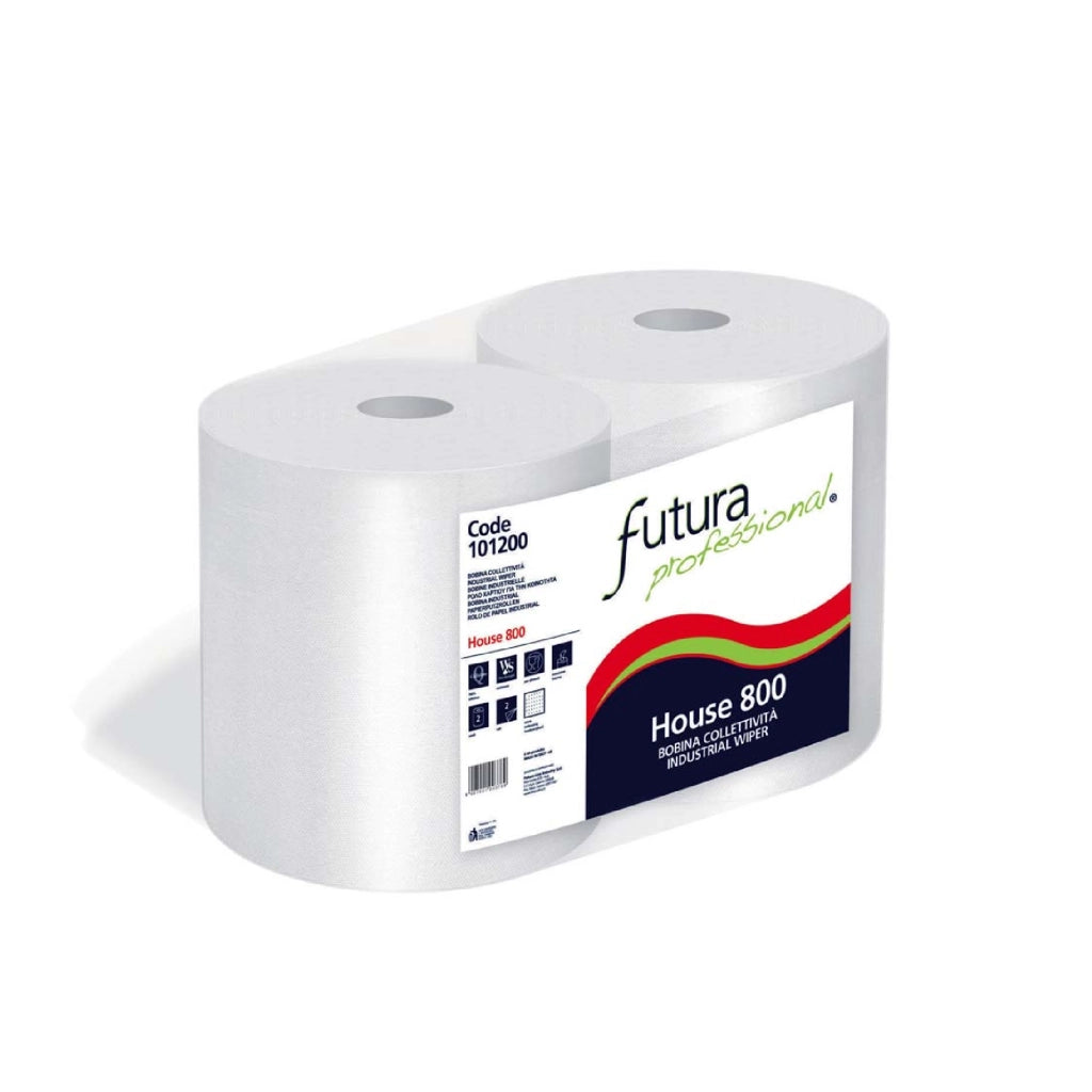 Bobina carta FUTURA House 800 pura cellulosa 2 rotoli 120 m x h 22 cm alimenti