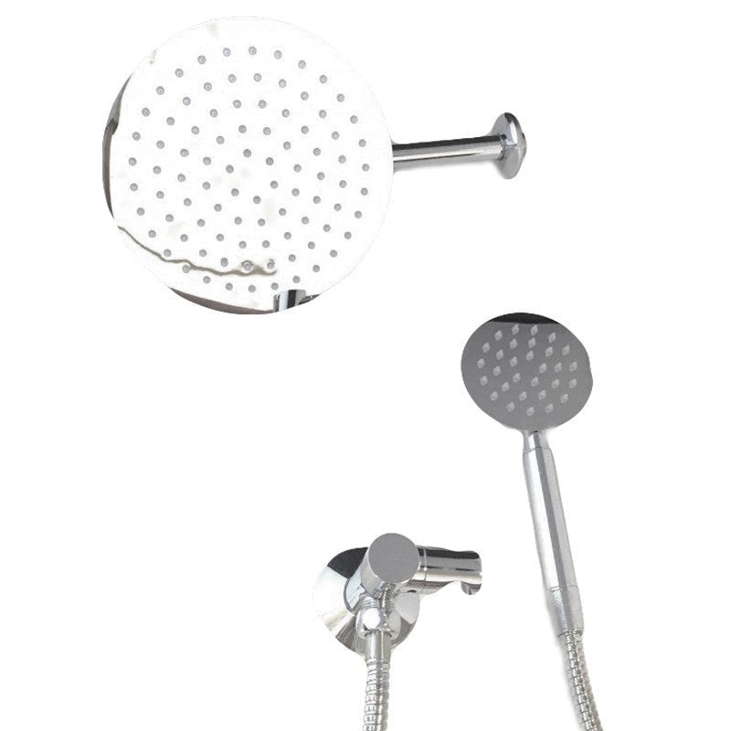 Kit per doccia completo con soffione doccia, doccetta e supporto a presa acqua