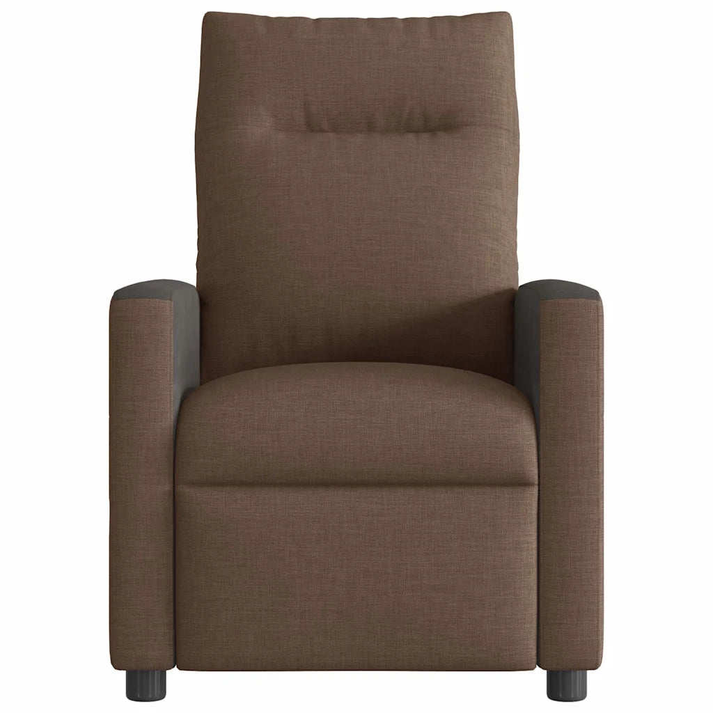 Poltrona Reclinabile in Tessuto Marrone 4104828
