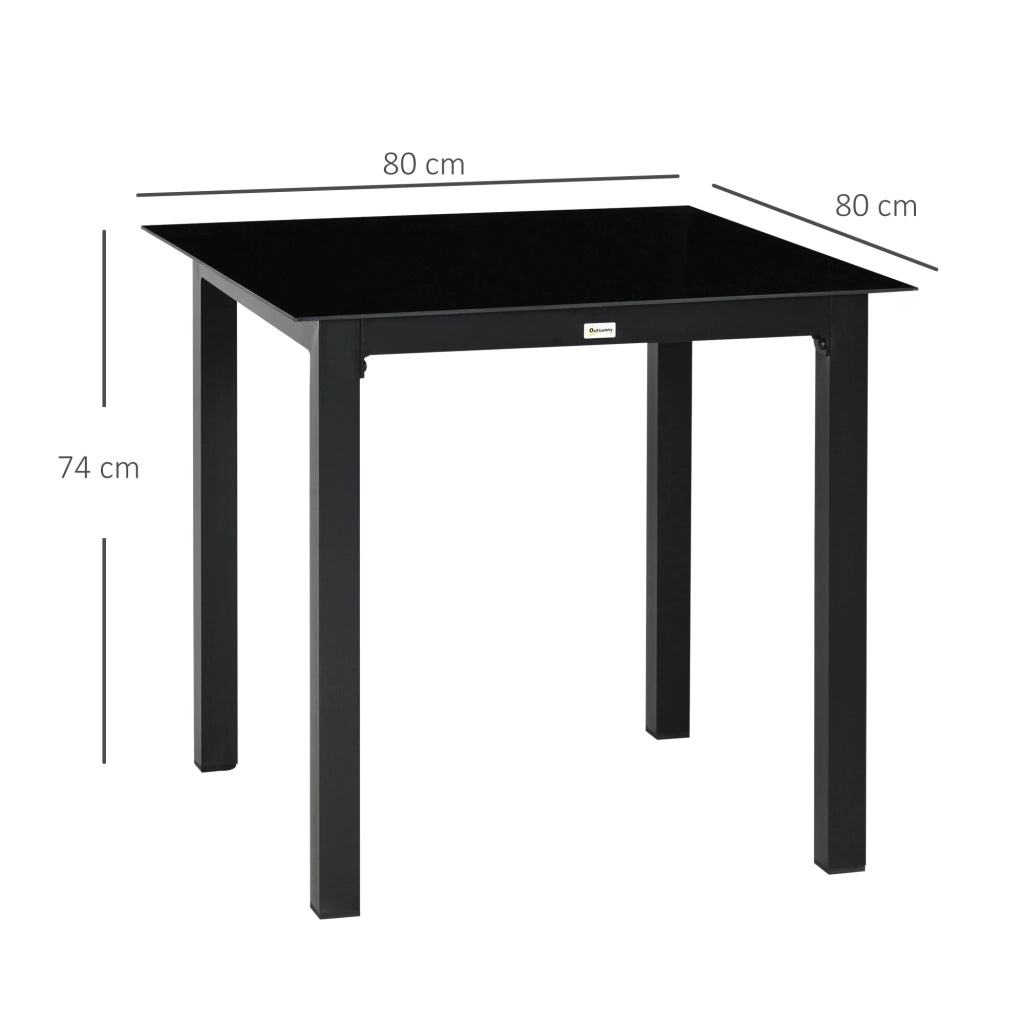 Tavolo da Giardino ¨C Zephmum ¨C Nero 80x80x74
