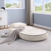 Divano modulare in ciniglia beige