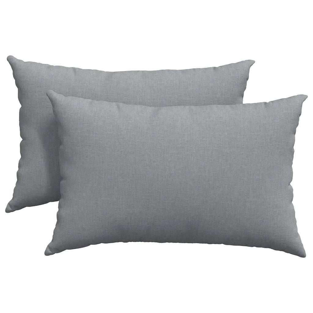 Cuscini da Divano 2 pcs Grigio chiaro 60 x 40 cm Tessuto 42013653