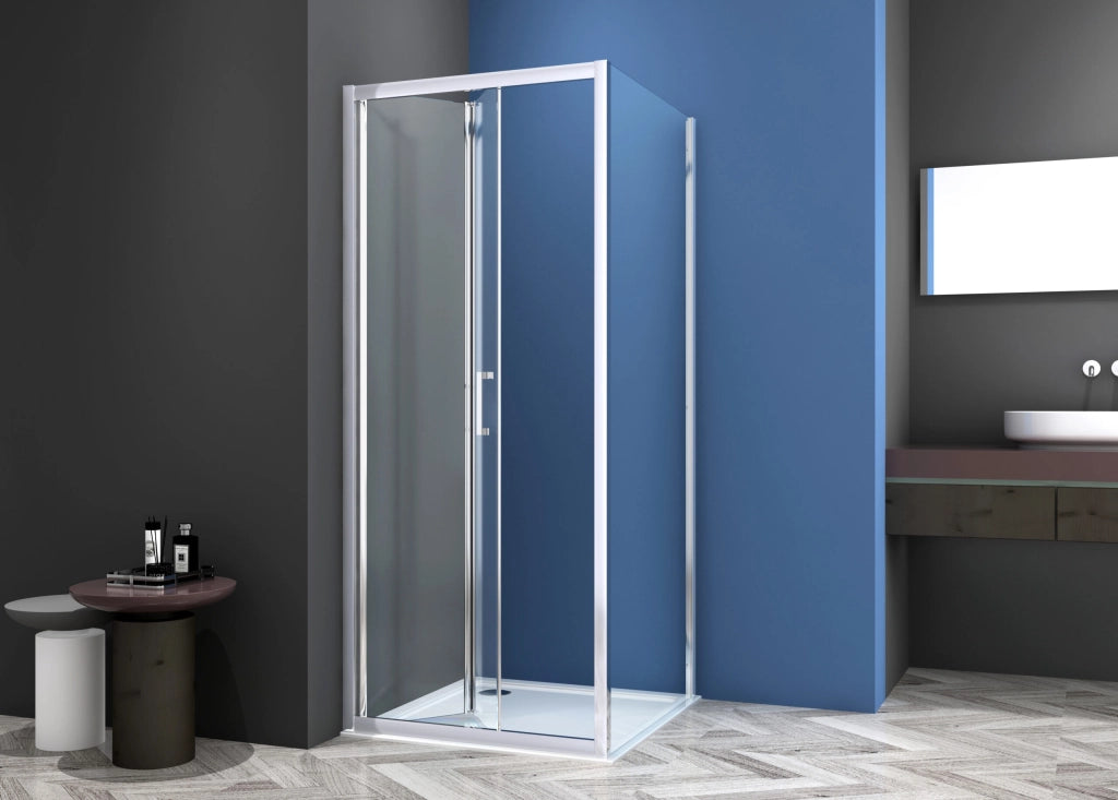 Box Doccia 2 lati 70x75 cm fisso + soffietto H195 cm ISA Cromato