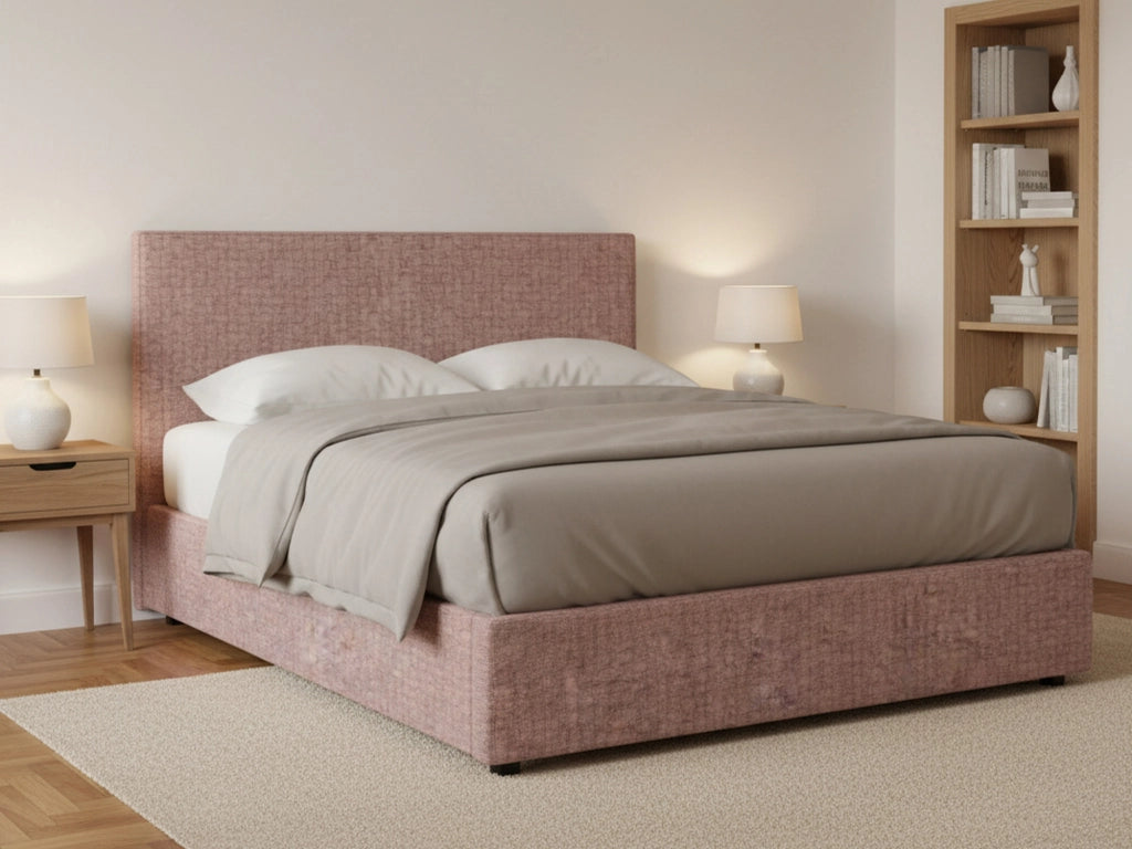 Carlisle, Letto Piazza e Mezza Sfoderabile Made in Italy, Rosa Antico