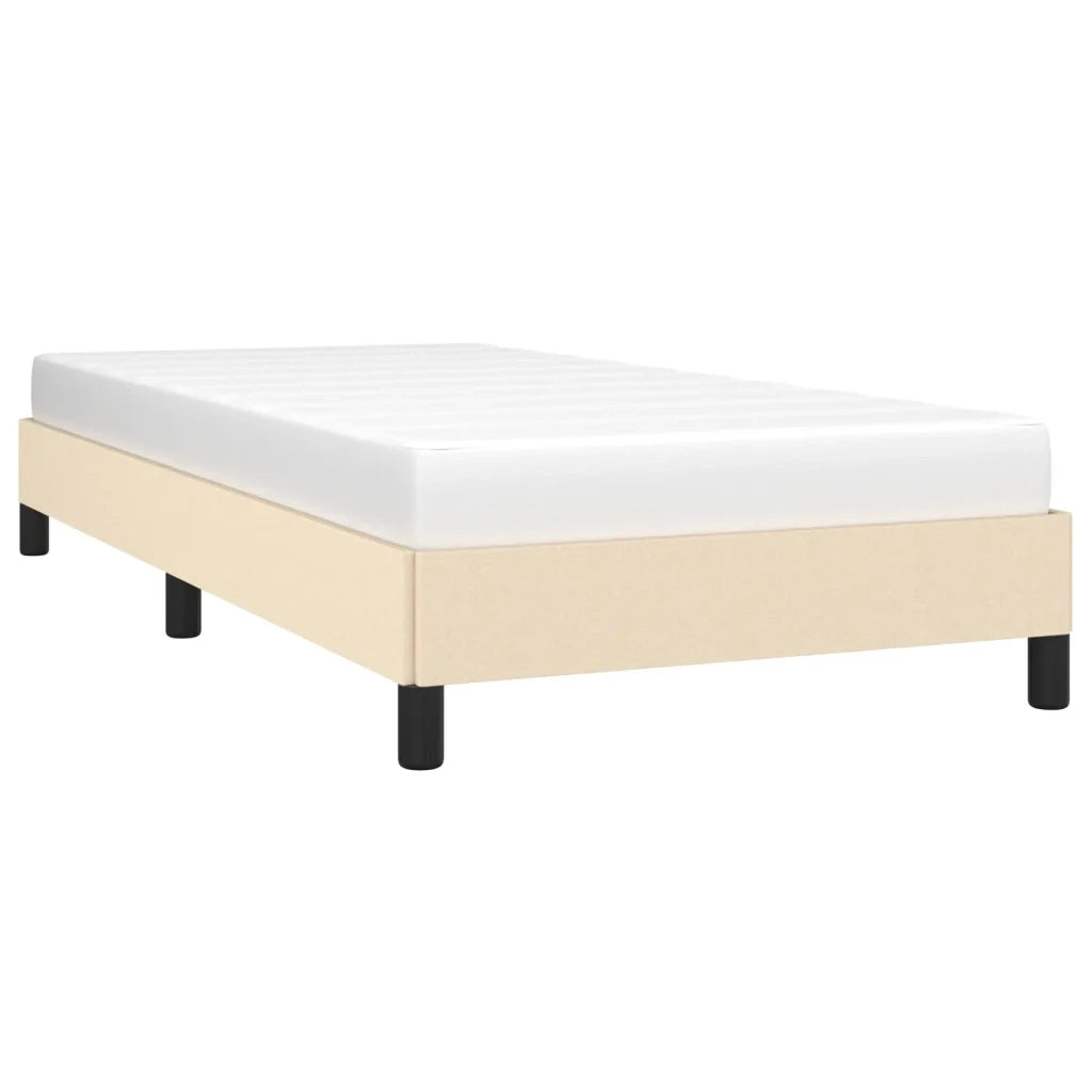 Letto singolo | Letto per adulti | Giroletto senza Materasso Crema 80x200 cm in Tessuto