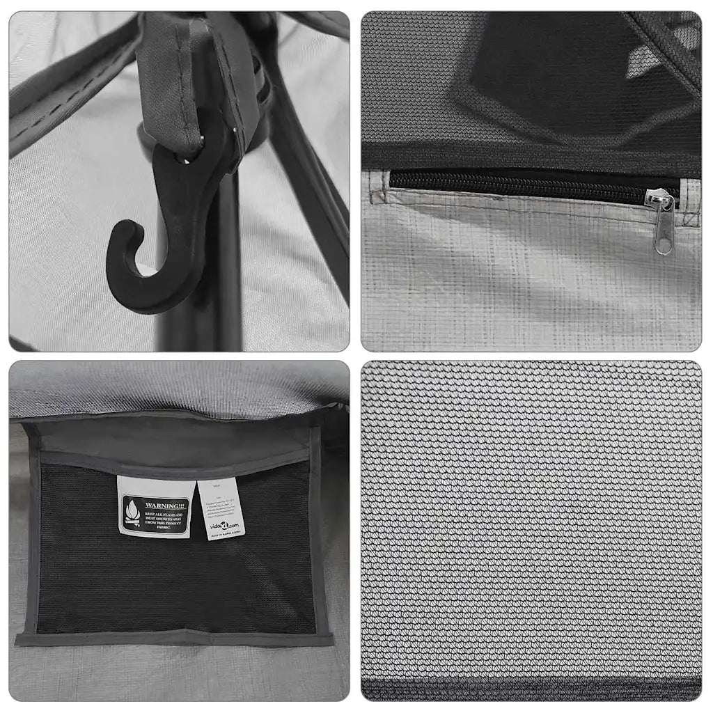 Tenda interna con tetto Nero 240 x 160 x 133 cm a rete 42001015