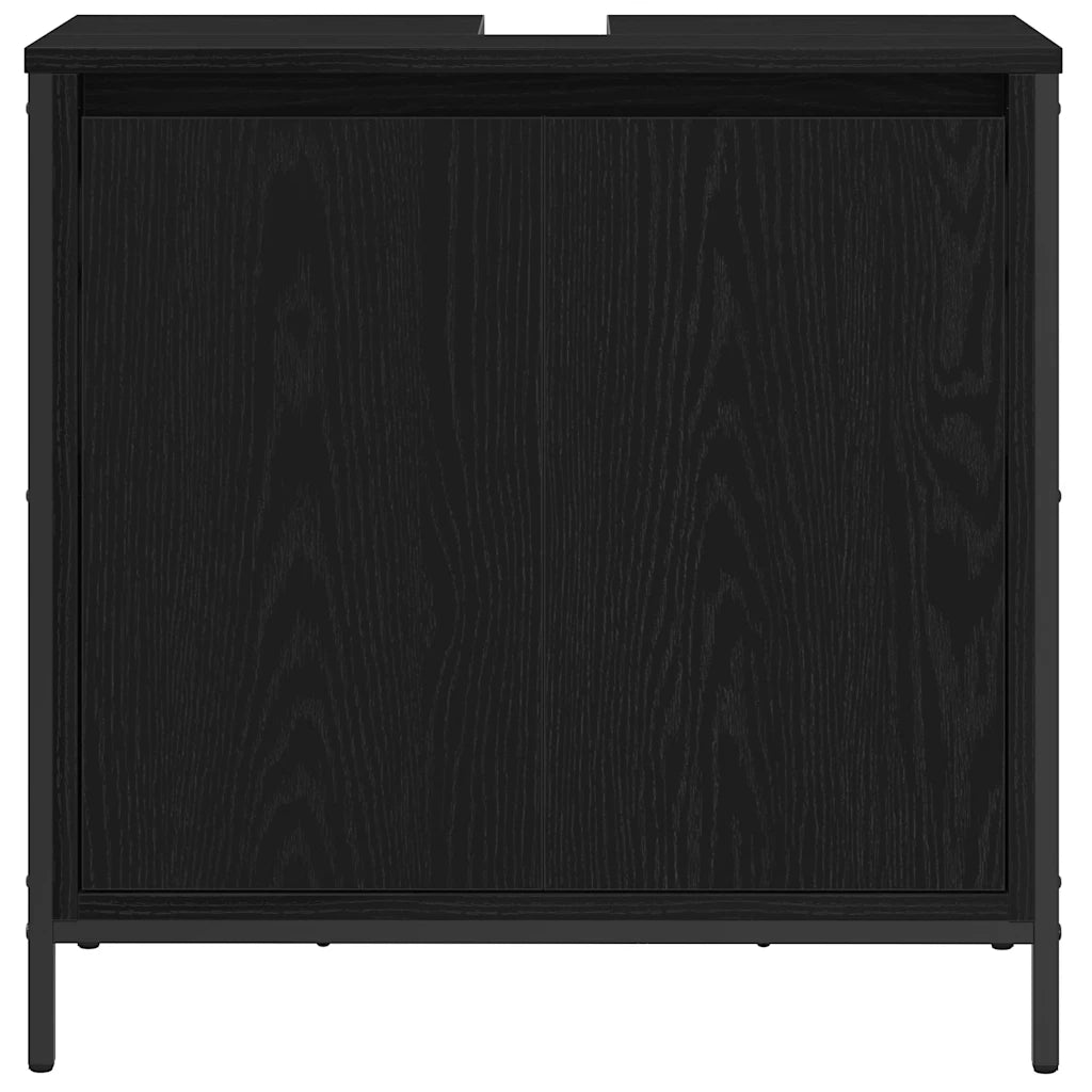 Mobile Lavabo da Bagno Nero 60x34,5x60 cm 861892