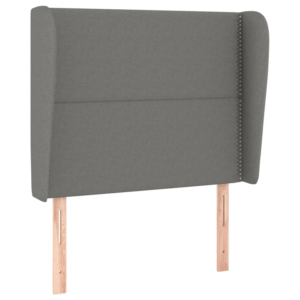 Testiera ad Orecchio-Testata con Orecchie GrigioScuro 103 x 23 x 118/128cm inTessuto 644990