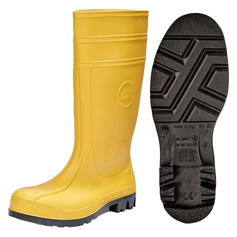STIVALI ANTINFORTUNISTICA N. 44 - giallo  - MADE IN ITALY