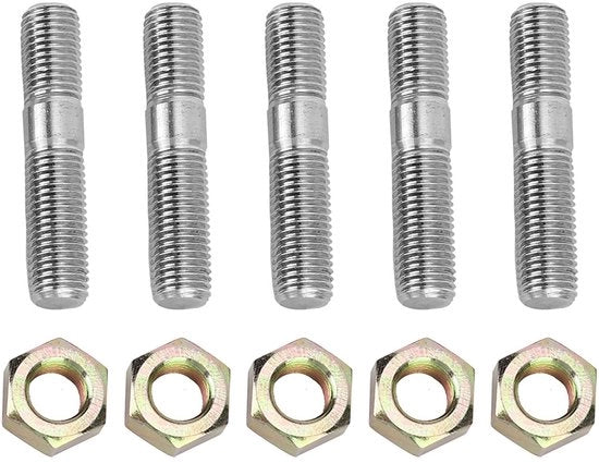 Kit di viti M10x1.25 50mm - 5 pezzi - Set di sostituzione - Viti e viti - Acciaio inossidabile - Set di sostituzione - Compatibile con Mitsubishi DSM 1G/EVO1~10