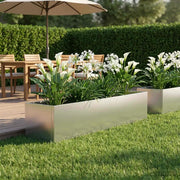 Vaso da giardino Argento 100 x 20 x 20 cm Acciaio zincato 8005186