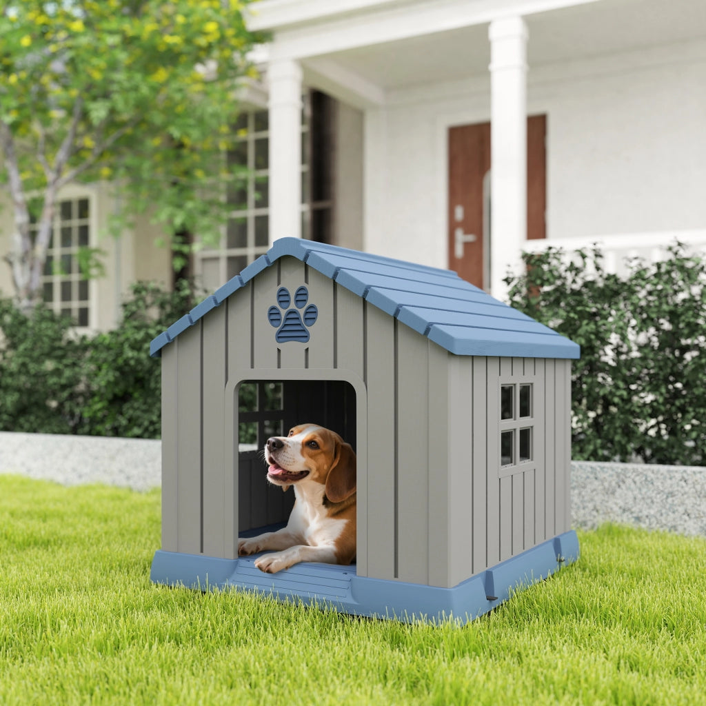 Casetta per Cani Esterno ¨C zephmum ¨C 85x79x82 cm Blu