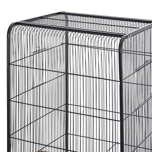 Voliera per Uccelli Pappagalli Canarini Parrocchetti 150cm Gabbia Grande Metallo