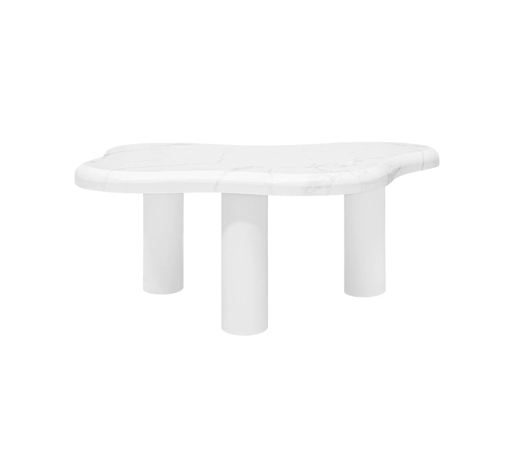 Tavolino da Caff¨¨ Effetto Marmo ¨C MINIMAL ¨C Massello, Design Moderno, Rotondo