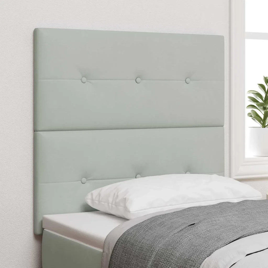 Testiera | Testata Grigio chiaro 90 cm Velluto
