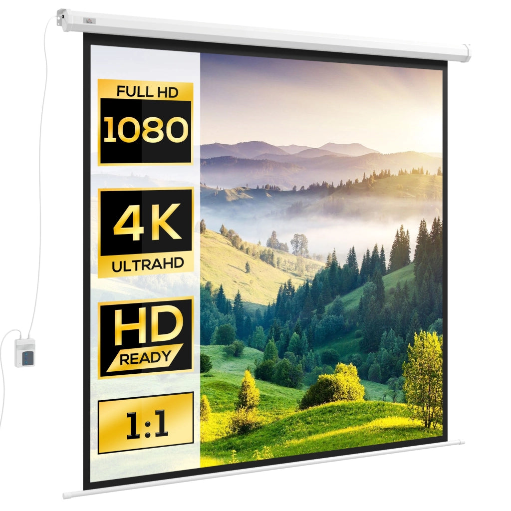 Schermo Proiezione Motorizzato 96' ¨C Xylo ¨C 4K HD 195x182cm con Telecomando